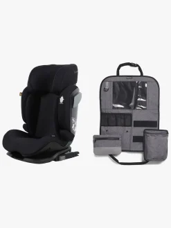 Beemoo Autostolspakker*Recline i-Size Autostol inkl. Deluxe Sædebeskytter, Black Stone