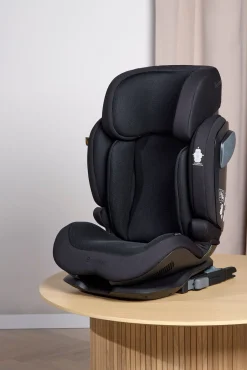 Beemoo Autostole 15-36 Kg|Autostolspakker*Recline i-Size Autostol inkl. 3-i-1 Sædebeskytter, Black Mesh