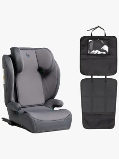 Beemoo Autostolspakker>Ride i-Size Autostol ISOFIX inkl. 3-i-1 Sædebeskytter, Mineral Grey/Black