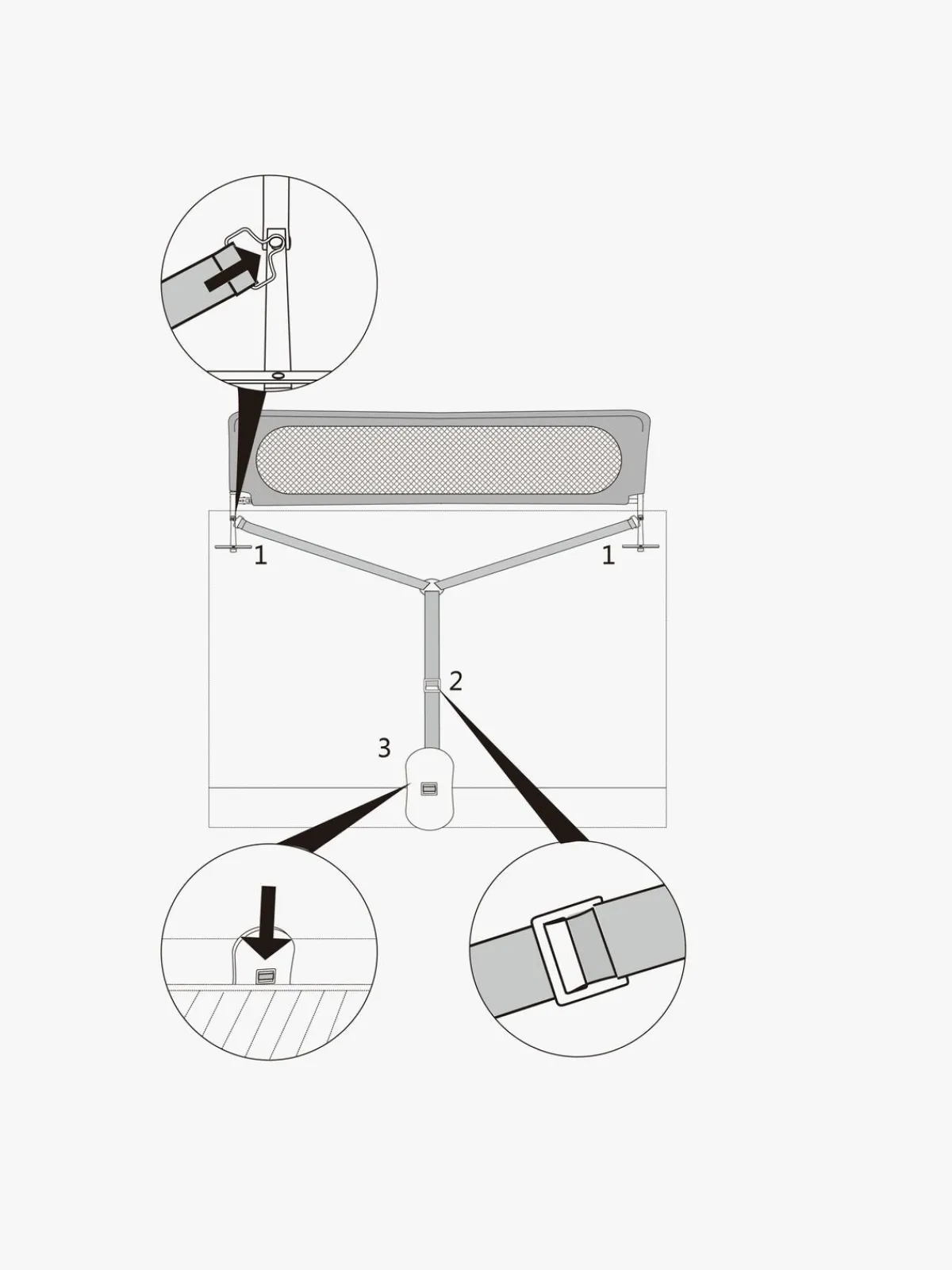 Børn Beemoo SAFE Dream Sengehest 135 cm, Grey