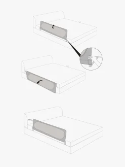 Børn Beemoo SAFE Dream Sengehest 135 cm, Grey