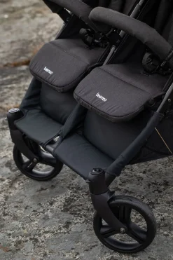 Beemoo Søskendevogne|Tvillingevogne*Twin Shopper Søskende- & Tvillingevogn, Black Mélange Grå/Sort