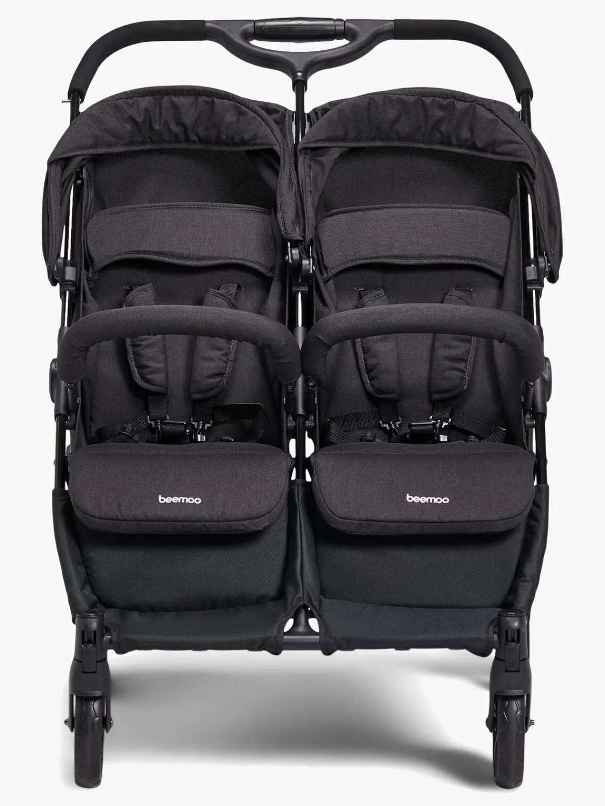 Beemoo Søskendevogne|Tvillingevogne*Twin Shopper Søskende- & Tvillingevogn, Black Mélange Grå/Sort