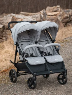 Beemoo Tvillingevogne|Søskendevogne*Twin Shopper Søskende- & Tvillingevogn, Grey Mélange Grå
