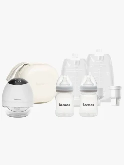 Beemoo  CARE Wearable LED Elektrisk Brystpumpe Single inkl. Modermælksposer Modermælksflaske & Opbevaringstaske