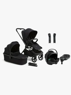 Beemoo Duo- & Kombivogne* One Duovogn inkl. Axkid GOKID Autostol Baby & Base, All Black/Coastal Storm Black