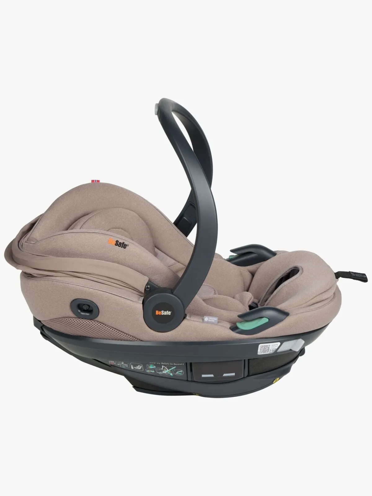 BeSafe Autostole 0-13 Kg*Go Beyond 2 Autostol Baby, Dark Sand Soft Breeze