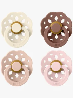 BIBS Sutter & Suttesnore*Boheme Sut 4-pak Latex Str. 1, Ivory/Blush/Woodchuck/Blossom