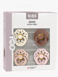 BIBS Sutter & Suttesnore*Boheme Sut 4-pak Latex Str. 1, Ivory/Blush/Woodchuck/Blossom