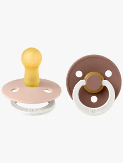 BIBS Sutter & Suttesnore*Colour Glow Sut 2-pak Latex Str. 2, Blush/Woodchuck Lyserød