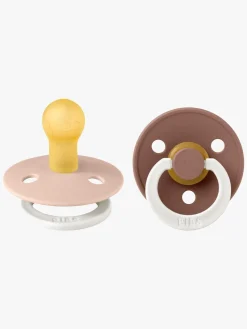 BIBS Sutter & Suttesnore*Colour Glow Sut 2-pak Latex Str. 1, Blush/Woodchuck Lyserød