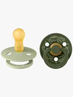 BIBS Sutter & Suttesnore*Colour Holiday Leaf Sut 2-pak Latex Str. 2, Sage/Hunter Green Grøn