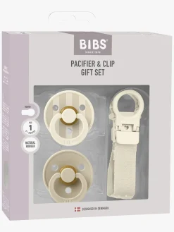 BIBS Sutter & Suttesnore*Colour Sut & Loop Suttesnor Gavesæt Latex Str. 1, Ivory Hvid