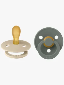 BIBS Sutter & Suttesnore*Colour Sut 2-Pak Latex Str. 2 Symmetrisk, Vanilla/Pine Beige/Grøn