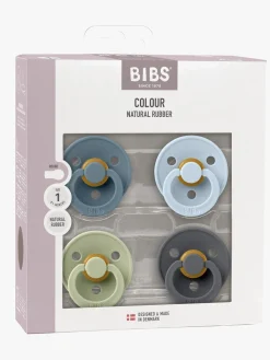 BIBS Sutter & Suttesnore>Colour Sut 4-pak Latex Str. 1, Petrol/Sage/Baby Blue/Iron