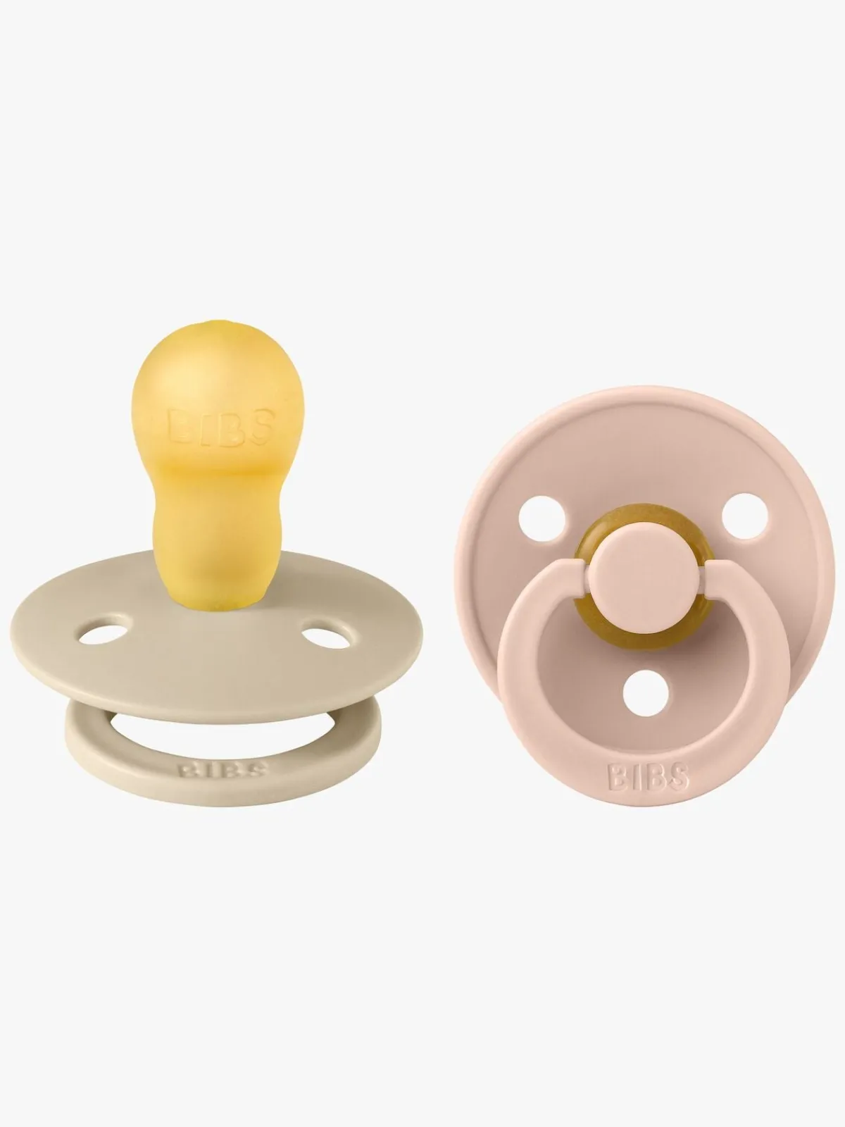 BIBS Colour Sut 2-Pak Latex Str. 3 Rund, Vanilla/Blush