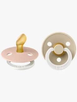 BIBS Sutter & Suttesnore*Colour Sut 2-pak Latex Str. 1 Anatomisk, Blush Glow/Vanilla Glow Lyserød/Beige