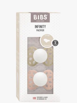 BIBS Infinity Sutter 2-Pak Silikone Str. 2 Anatomisk, Vanilla GLOW/Blush GLOW