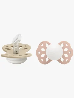 BIBS Infinity Sutter 2-Pak Silikone Str. 1 Anatomisk, Vanilla GLOW/Blush GLOW