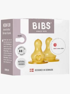 BIBS Spisetid>Medium Flow Sut Latex 2-pak, Yellow