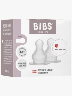 BIBS Spisetid>Medium Flow Sut Silikone 2-pak, Neutral