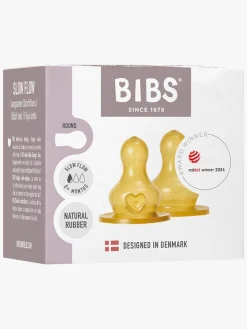 BIBS Spisetid>Slow Flow Sut Latex 2-pak, Yellow