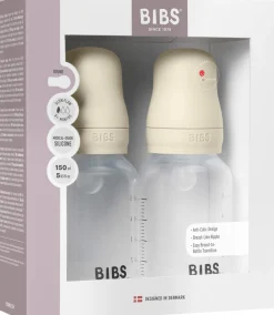 BIBS Spisetid*Slow Flow Sutteflaske Silicone 2-pak 150 ml, Ivory