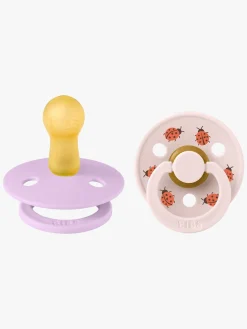 BIBS Sutter & Suttesnore*Studio Colour Bumblebee Sut 2-pak Latex Str. 2, Violet Sky Lilla/Lyserød