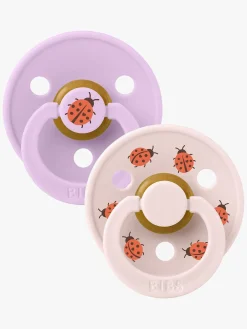 BIBS Sutter & Suttesnore*Studio Colour Bumblebee Sut 2-pak Latex Str. 2, Violet Sky Lilla/Lyserød