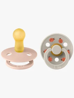 BIBS Sutter & Suttesnore*Studio Colour Ladybug Sut 2-pak Latex Str. 2, Blush Lyserød/Beige