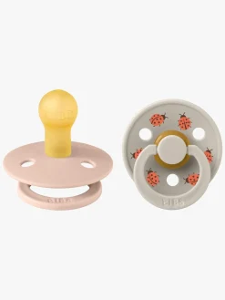 BIBS Sutter & Suttesnore*Studio Colour Ladybug Sut 2-pak Latex Str. 1, Blush Lyserød/Beige