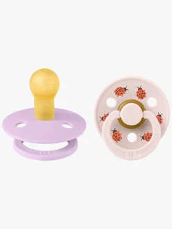 BIBS Sutter & Suttesnore>Studio Colour Ladybug Sut 2-pak Latex Str. 1, Violet Sky