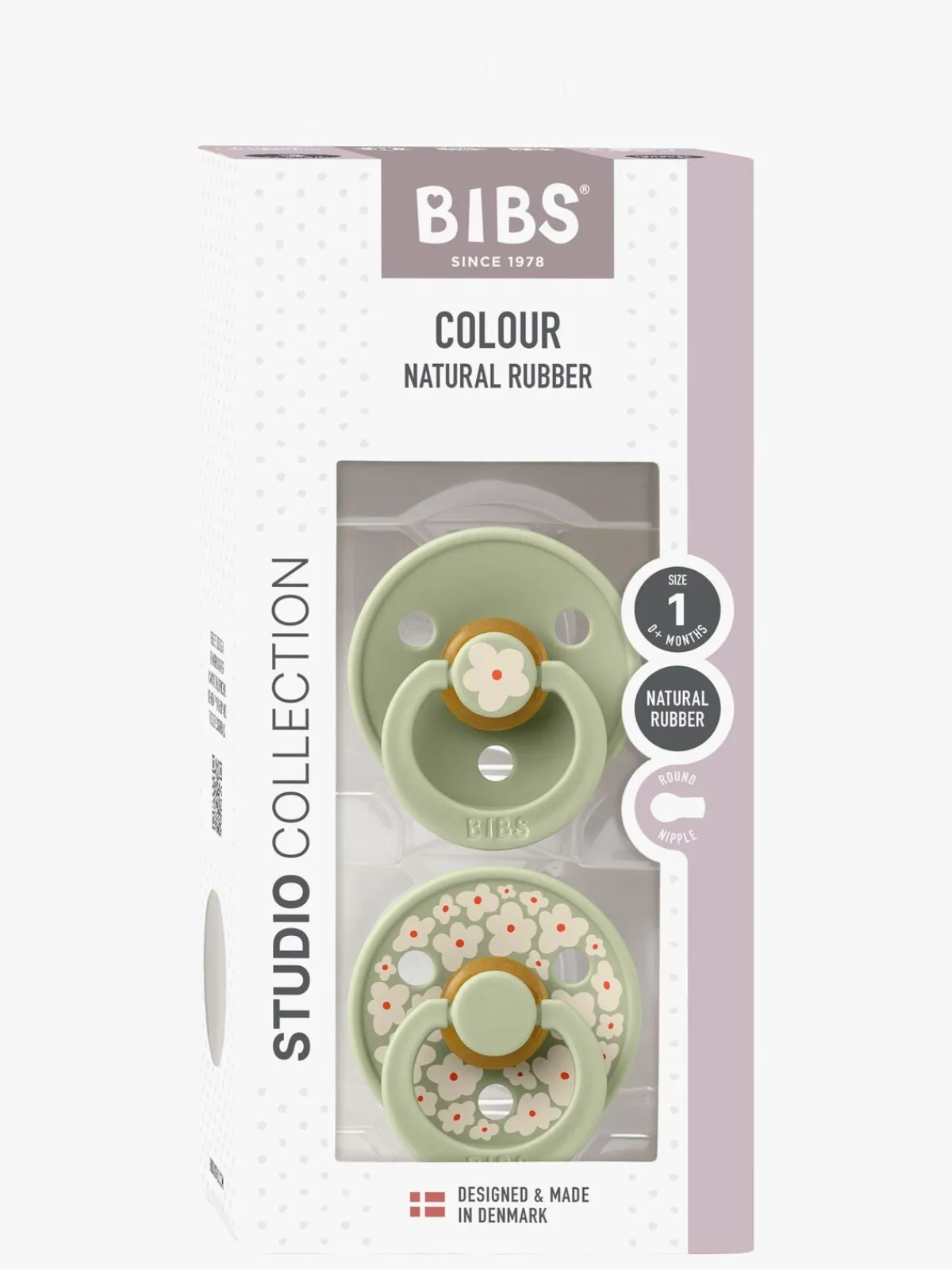 BIBS Studio Colour Sut 2-Pak Latex Str. 1 Rund, Jasmine/Sage Mix