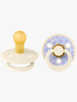 BIBS Sutter & Suttesnore*Studio Colour Sut 2-Pak Latex Str. 1 Rund, Jasmine/Ivory Mix Hvid