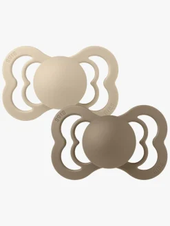 BIBS Supreme Sut 2-pak Latex Str. 1, Vanilla/Dark Oak