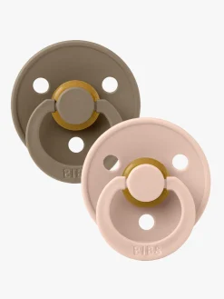 BIBS Sutter & Suttesnore>Sut Colour 2-pak Latex Størrelse 2, Dark Oak/Blush