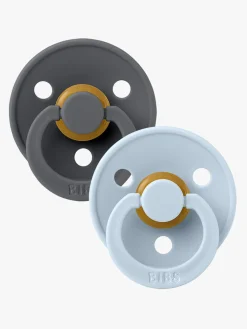 BIBS Sutter & Suttesnore>Sut Colour 2-pak Latex Str. 2, Iron/Baby Blue