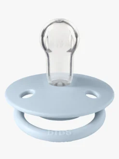 BIBS Sutter & Suttesnore></noscript>Sut De Lux 2-pak Silicone, Iron/Baby Blue