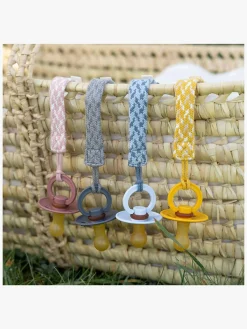 BIBS Suttesnor Pacifier Braid, Petrol/Baby Blue