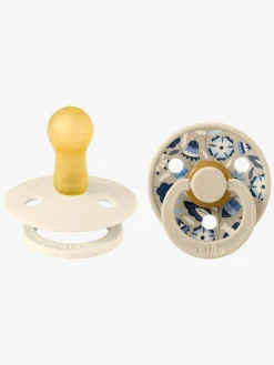 BIBS Sutter & Suttesnore*x Liberty Colour Bobo Sut 2-pak Latex Str. 2, Ivory Mix Hvid/Flerfarvet