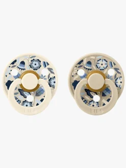 BIBS Sutter & Suttesnore*x Liberty Colour Bobo Sut 2-pak Latex Str. 2, Ivory Mix Hvid/Flerfarvet