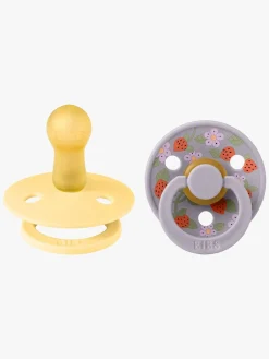BIBS Sutter & Suttesnore*x Liberty Colour Strawberries Sut 2-pak Latex Str. 2, Pale Butter Mix Grå/Flerfarvet