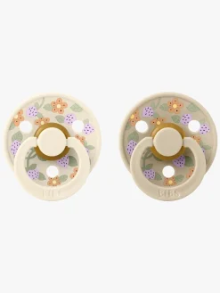 BIBS Sutter & Suttesnore*x Liberty Colour Strawberries Sut 2-pak Latex Str. 1, Ivory Mix Hvid/Flerfarvet