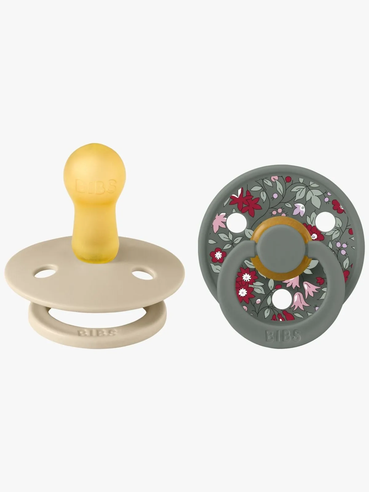 BIBS x Liberty Colour Sut 2-Pak Latex Str. 2 Rund, Chamomile Lawn/Pine Mix