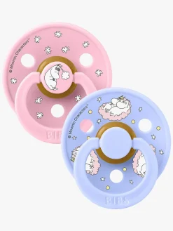BIBS Sutter & Suttesnore>x Moomin Colour Dreaming Sut 2-pak Latex Str. 2, Baby Pink