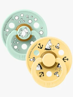 BIBS Sutter & Suttesnore>x Moomin Colour Sailing Sut 2-pak Latex Str. 2, Nordic Mint