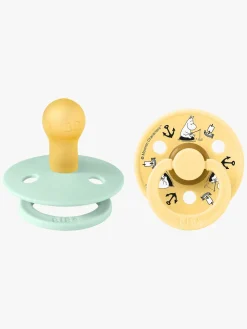 BIBS Sutter & Suttesnore>x Moomin Colour Sailing Sut 2-pak Latex Str. 1, Nordic Mint