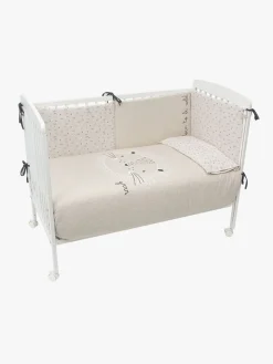 Børn BimbiPirulos Sengetøj>BimbiCasual Sengerand & Pudebetræk, White/Linen