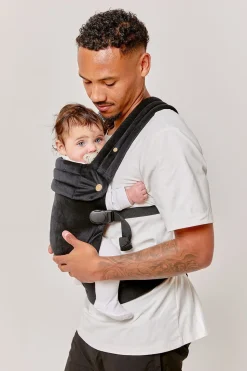 BizziGrowin Bæreseler, Strækvikler & Bærestole*Bizzi Growin Nomad Air Bæresele, Panther Black Velvet Sort