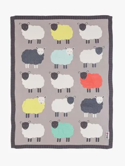 Børn BizziGrowin Bizzi Growin Strikket Tæppe Aio Baby, The Flock